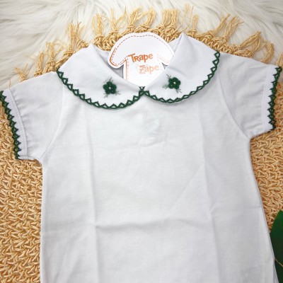 Body gola Bordada M C- Duas flores Militar